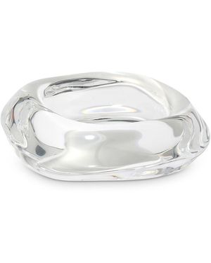 Alexis Liquid Lucite Wave Bangle Bracelet - White