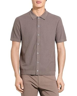 Theory Cairn Short-Sleeve Sweater - Gray