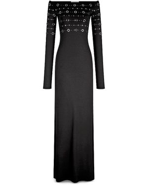 Rabanne Off-Shoulder Lace Maxi Dress in Natural | Lyst