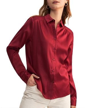 LILYSILK Long Sleeves Collared Silk Blouse
