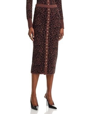 Generation Love Primrose Jacquard Midi Skirt - Red