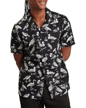 Ted Baker Yamal Regular Fit Duck Pattern Shirt - Black
