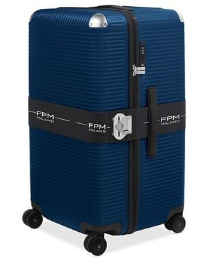 Fpm Milano Bank Zip Deluxe Trunk Suitcase - Blue