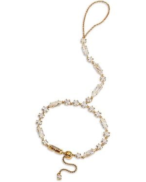 Nadri Btrx Mixed Cubic Zirconia Hand Chain Bracelet - White
