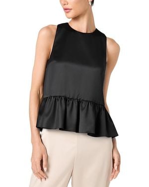 French Connection Carey Satin Sleeveless Top - Black