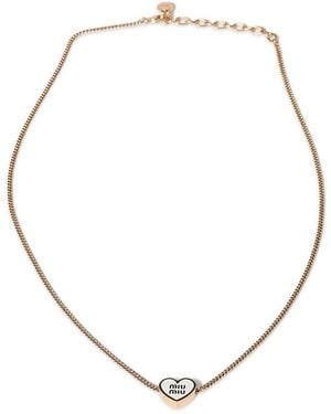 Miu Miu Metal Necklace - Metallic