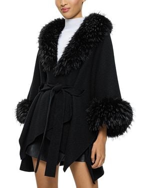 Alice + Olivia Joanne Sweater Wool Coat - Black