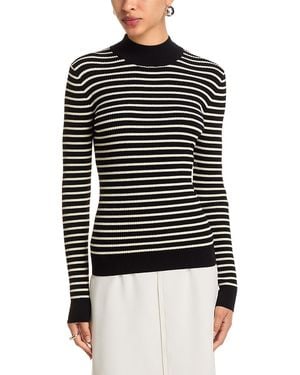 Essentiel Antwerp Ifrancis Striped Turtleneck Pullover Sweater - Black