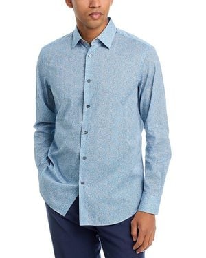 Paul Smith Leaf Print Shirt - Blue