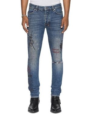 Ksubi Van Winkle Cotton Blend Billy Skool Skinny 33 Jeans - Blue