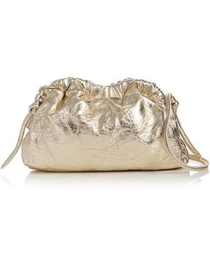 Mansur Gavriel Mini Leather Cloud Clutch - Natural