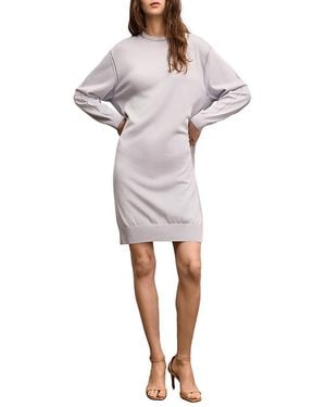 M.M.LaFleur M. M.Lafleur Cotton Silk Knit Eve Sweater Dress - White