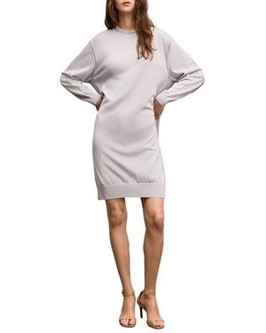 M.M.LaFleur M. M.Lafleur Cotton Silk Knit Eve Sweater Dress - White