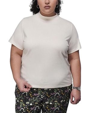 WILDFANG Plus The Everyday Mock Neck Tee - Gray