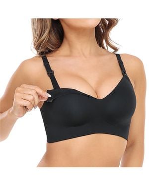 Momcozy Yn21 Ultra Soft Seamless Nursing Bra - Black