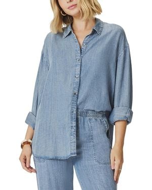 Splendid Chambray Button Down Shirt - Blue