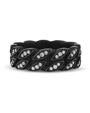 David Yurman Curb Chain Band Ring - Black