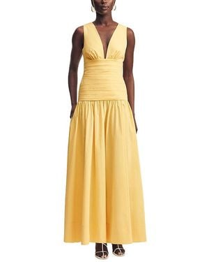 Shona Joy Campbell Gathered Maxi Dress - Yellow