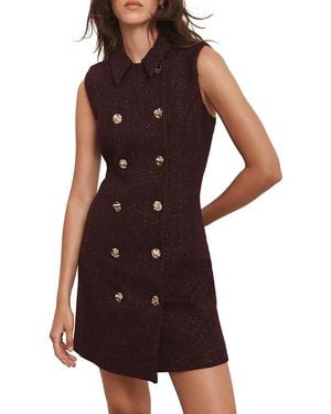 Mint Velvet Boucle Mini Shift Dress - Purple