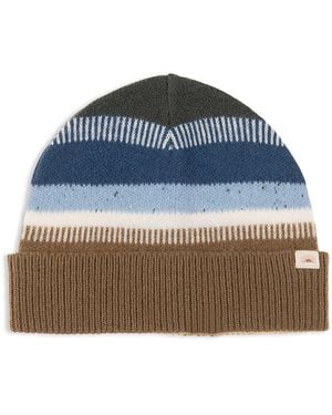 Faherty Striped Beanie - Blue