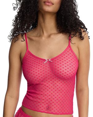 Skarlett Blue Heart Breaker Sheer Cami - Red