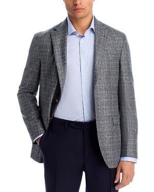 Jack Victor Midland Brushed Plaid Regular Fit Sport Coat - Blue