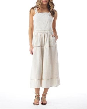 Heven Mirabel Lightweight Smocked Midi Dress - Natural