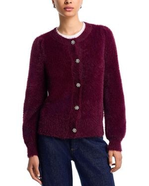 Aqua Eyelash Cardigan - Purple