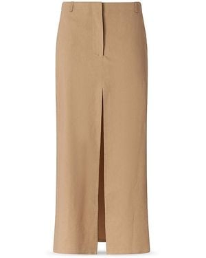 Pinko Hylda Stretch Linen Blend Skirt - Natural