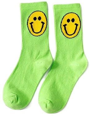 Malibu Sugar Happy Face Socks - Green