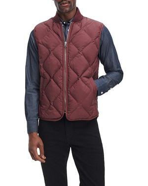 Rag & Bone Dane Stand Collar Quilted Vest - Red