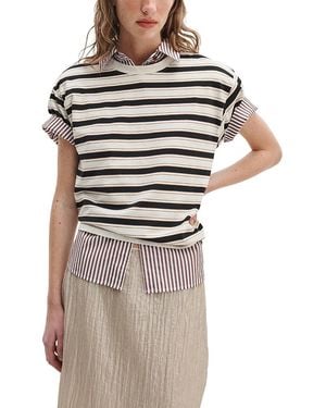 Rag & Bone Kelly Stripe Boxy Jersey Tee - Multicolor