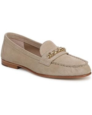 Veronica Beard Penny Chain Loafer Flats - Gray