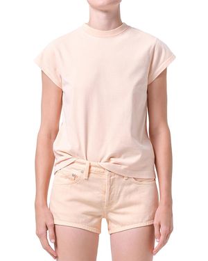 Agolde Bryce Cap Sleeve Tee - Pink