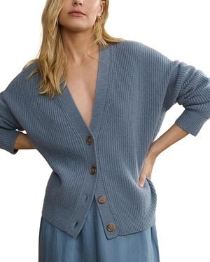 Jenni Kayne Cropped Cashmere Cocoon Cardigan - Blue