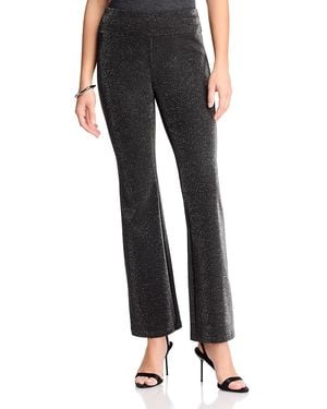Tahari Metallic Flared Pants - Black