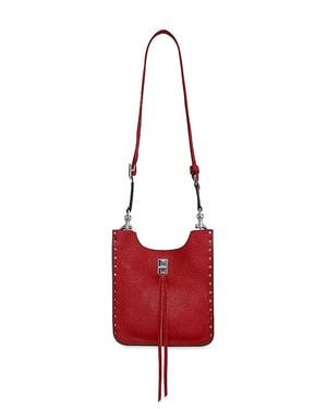 Rebecca Minkoff Darren Mini Pebbled Leather Crossbody Bag - Red