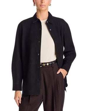 Theory Suede Shirt Jacket - Blue