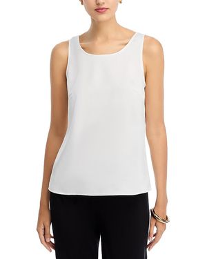 Misook Scoop Neck Tank - White