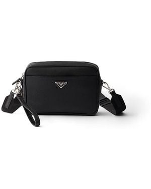 Prada Saffiano Leather Shoulder Bag - Black