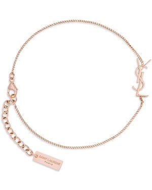 Saint Laurent Cassandre Charm Bracelet - Natural