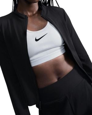 Nike Mock Neck Long Sleeve Zip Front Jacket - Black