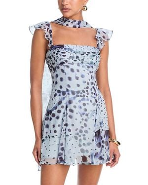 floral long sleeve mini dress Chocolate Floral Print Tiered Long Sleeve Mini Dress