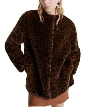 Marella Mlsmacro Faux Fur Jacket - Brown
