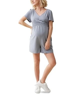 Ingrid & Isabel Knit Maternity Romper - Blue