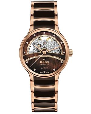 Rado Centrix Diamonds Open Heart Automatic Watch, 35Mm - White