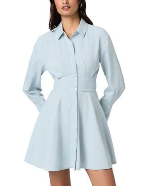 PAIGE Sandrine Structured Waist Dress - Blue