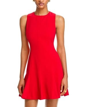Alice + Olivia Isa Sleeveless Seamed Flare Mini Dress in