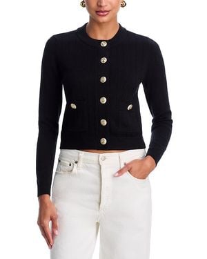 Aqua Long Sleeve-Button Cardigan - Blue