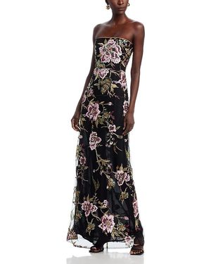 SAU LEE Pippa Long Dress - Black